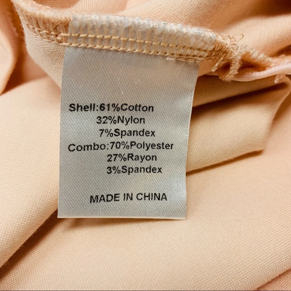 Marienbad Sleeveless Cotton Blend Blush Mini Dress Size M